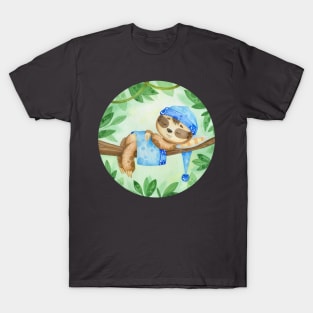 Watercolor Sloth Baby T-Shirt